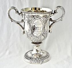 Trophée Victorien En Argent Sterling. Prix Du Spectacle De La Volaille De Birmingham 1856