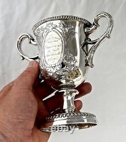 Trophée Victorien En Argent Sterling. Prix Du Spectacle De La Volaille De Birmingham 1856