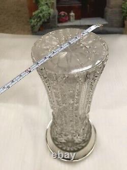 Vase D'argent Sterling Cristal Antique