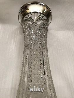 Vase D'argent Sterling Cristal Antique