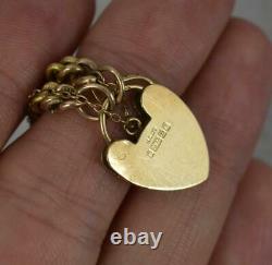 Victorian 9ct Gold Curb Link Pocket Watch Chaîne 7 Bracelet Long