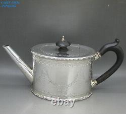 Victorian Beautiful Solid Sterling Silver Breakfast Teapot R. Harper, Londres 1873
