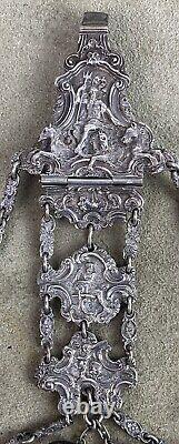 Victorian English Sterling Silver Sewing Chatelaine 1870s