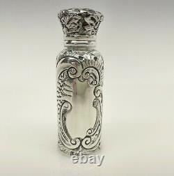 Victorian Petite Bouteille De Parfum En Argent Sterling 1896