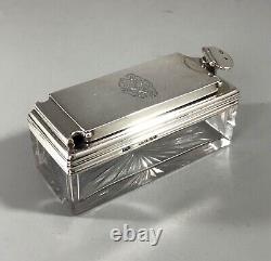 Victorian Silver Travelling Inkwell John Harris Londres 1854 Azxb