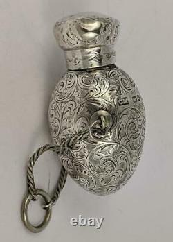 Victorian Sterling Silver Chatalaine Parfum Bouteille 1887