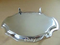 Victorian Sterling Silver Crest Teapot Stand Londres 1897