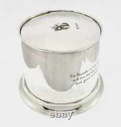 Victorian Sterling Silver Tobacco / Biscuit Jar Londres 1891