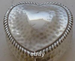 Victorian Valentine Love Heart 1900 Solid Silver Pill Bijoux Boucles D'oreilles