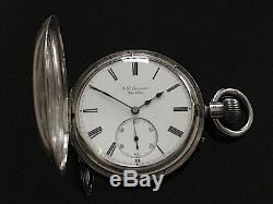 Victorienne Solid Silver Half Hunter Pocket Watch Par J W Benson, Londres 1889